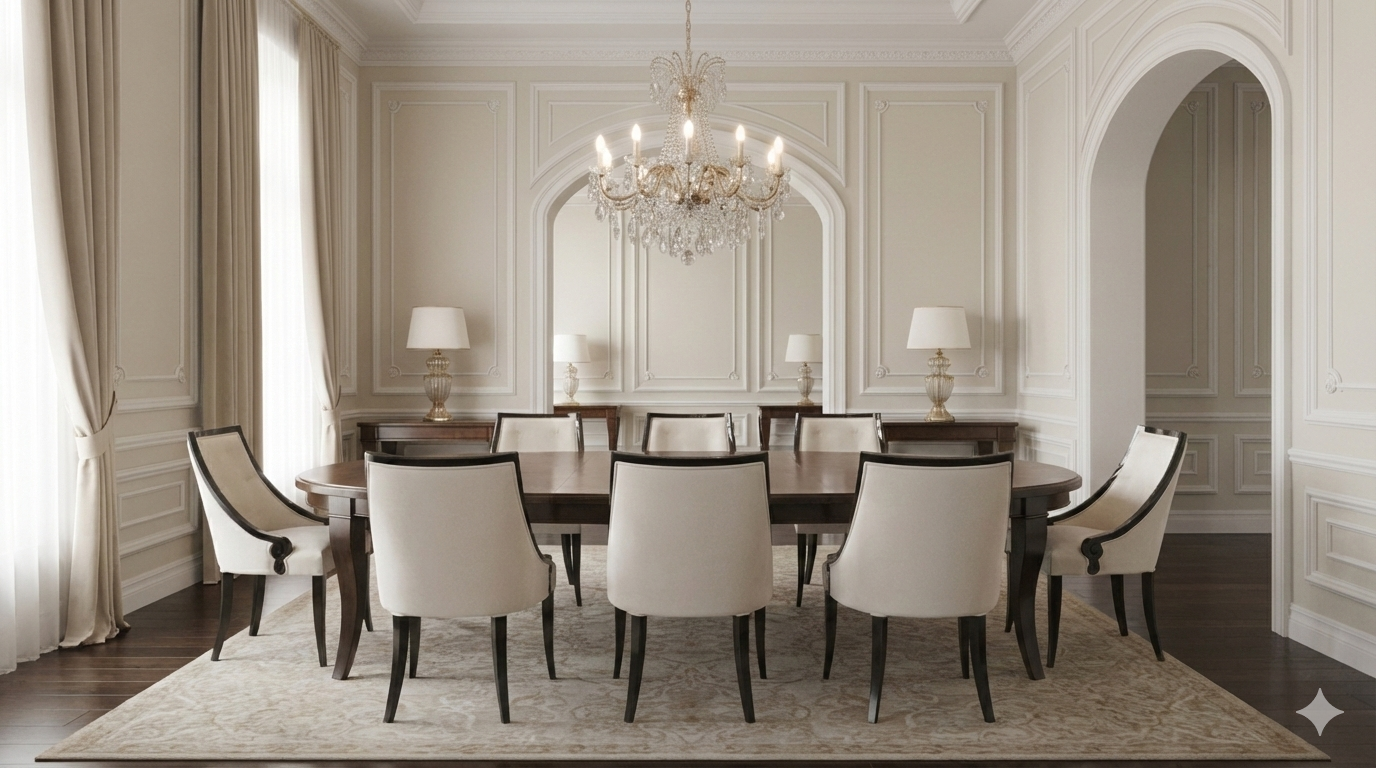 Stół z solidnym blatem